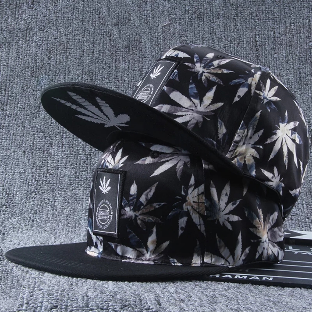 Weed Print Hats black and white or color